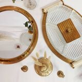 Vintage oval mirror tray