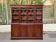 Vitrine anglaise 4 portes en acajou 1960