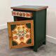 Large hand-painted Provençal folk art cabinet by a Provençal artist, 1970s