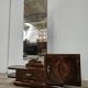 Art Déco Vanity Table in Nutwood with Mirror, Italian Design, 1940s