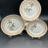 Porcelain plates signed moulin des loups 18 pieces