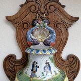 Wall fountain in Quimper earthenware