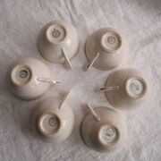 Set of 6 coffee cups with Lunéville saucers, Regency model