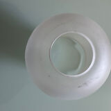 Set of 5 antique frosted glass lampshades with gold trim in Art Deco style