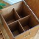 Large wooden box with brass handles