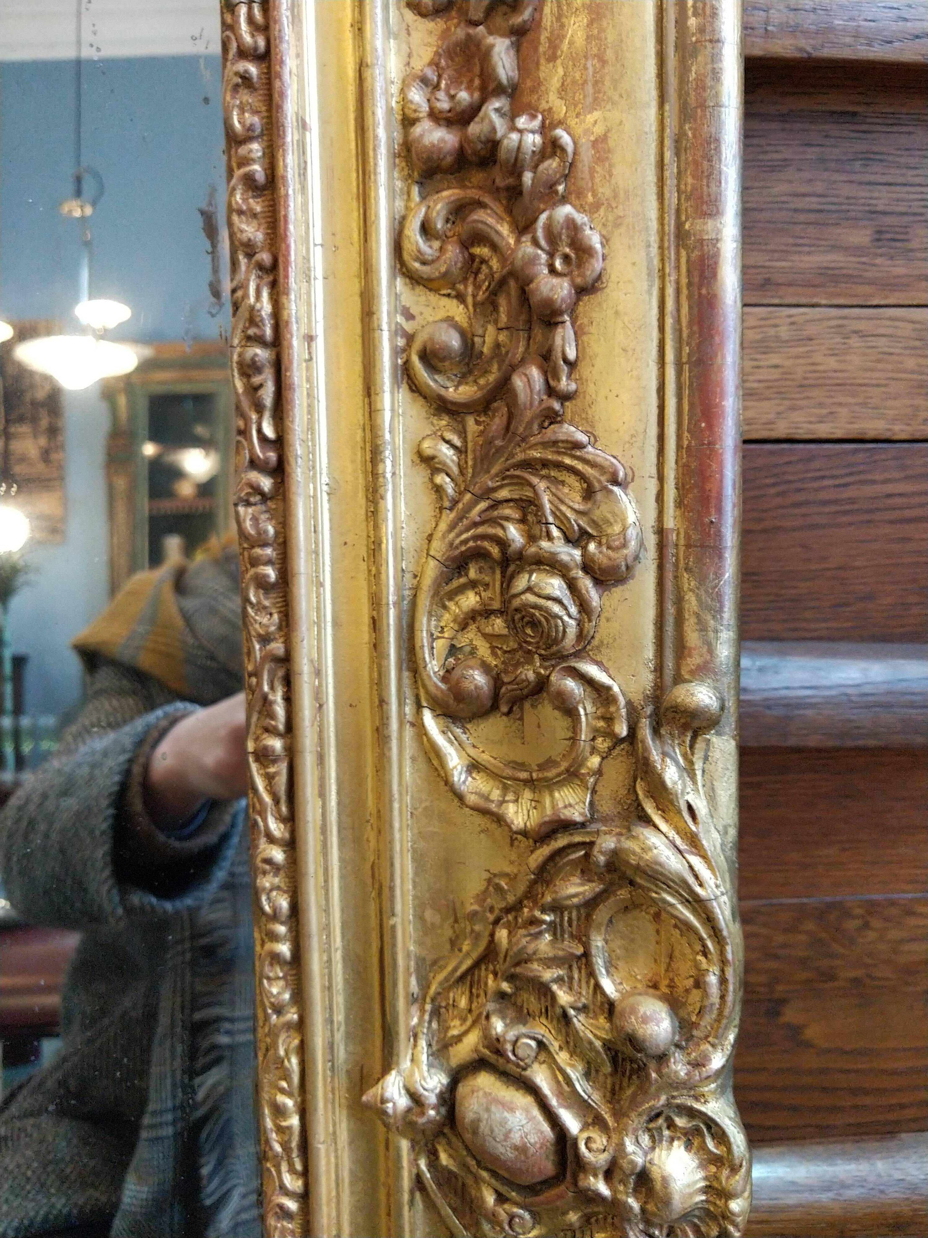 Golden mirror 144x90cm