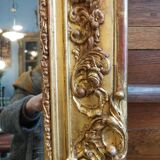 Golden mirror 144x90cm