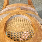 Chaise ancienne Louis XVI en bois et canage XIXe siècle