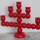 Swedish Mid Century Five-Arm Bobbin Candle Holder