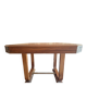 Beautiful square dining table in solid walnut, Art Deco style / 1930s.