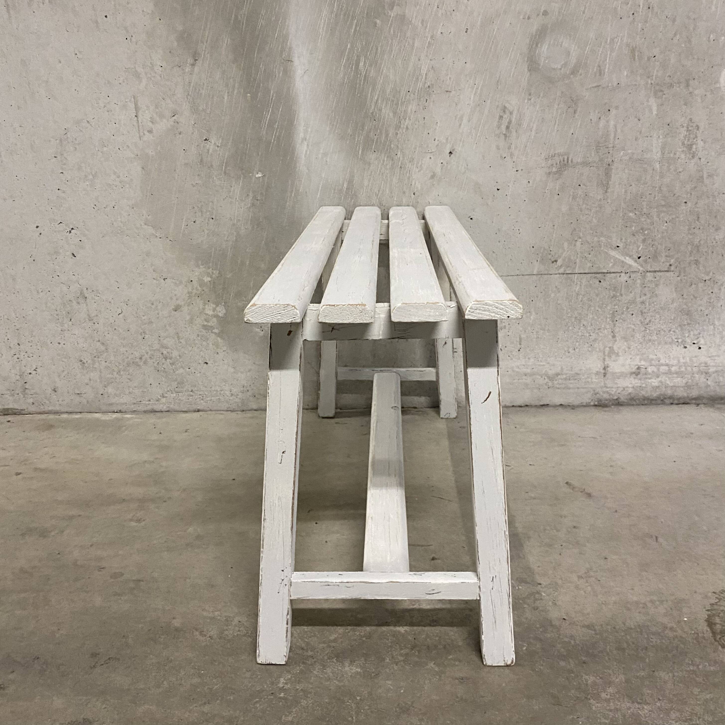 Weathered wooden bench