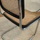 Chaise Cesca B32 noire de Marcel Breuer estampillée, Italie