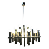 Lustre Gaetano Sciolari 24 feux Design italien 1970'S
