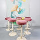 Midcentury design industrial barstools 'perfect pink'