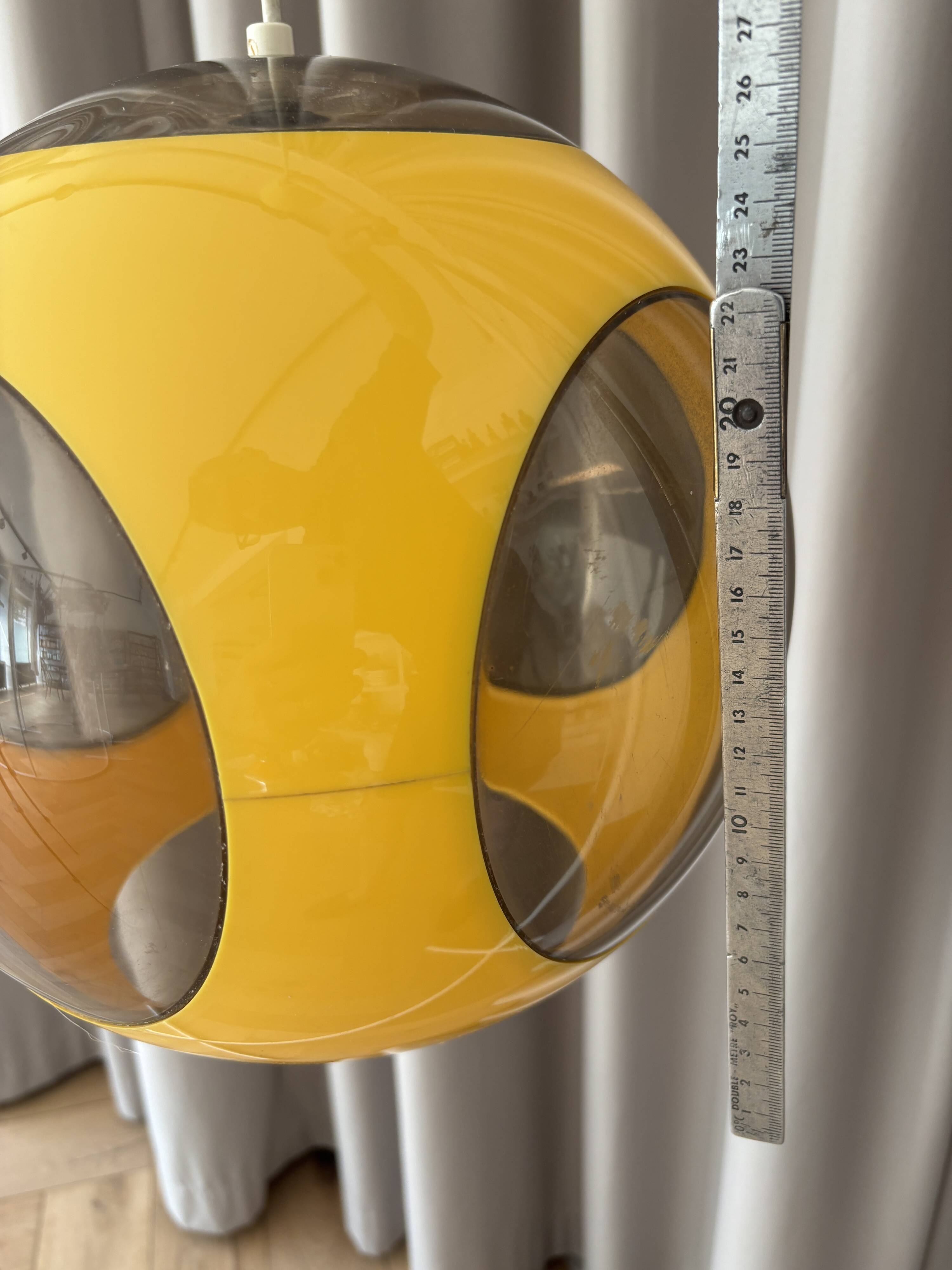 Vintage 1970s Massive Bug Eye Space Age Pendant Lamp