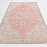 Soft Red & Beige Entryway Handmade Vintage Rug, 170x261 Cm