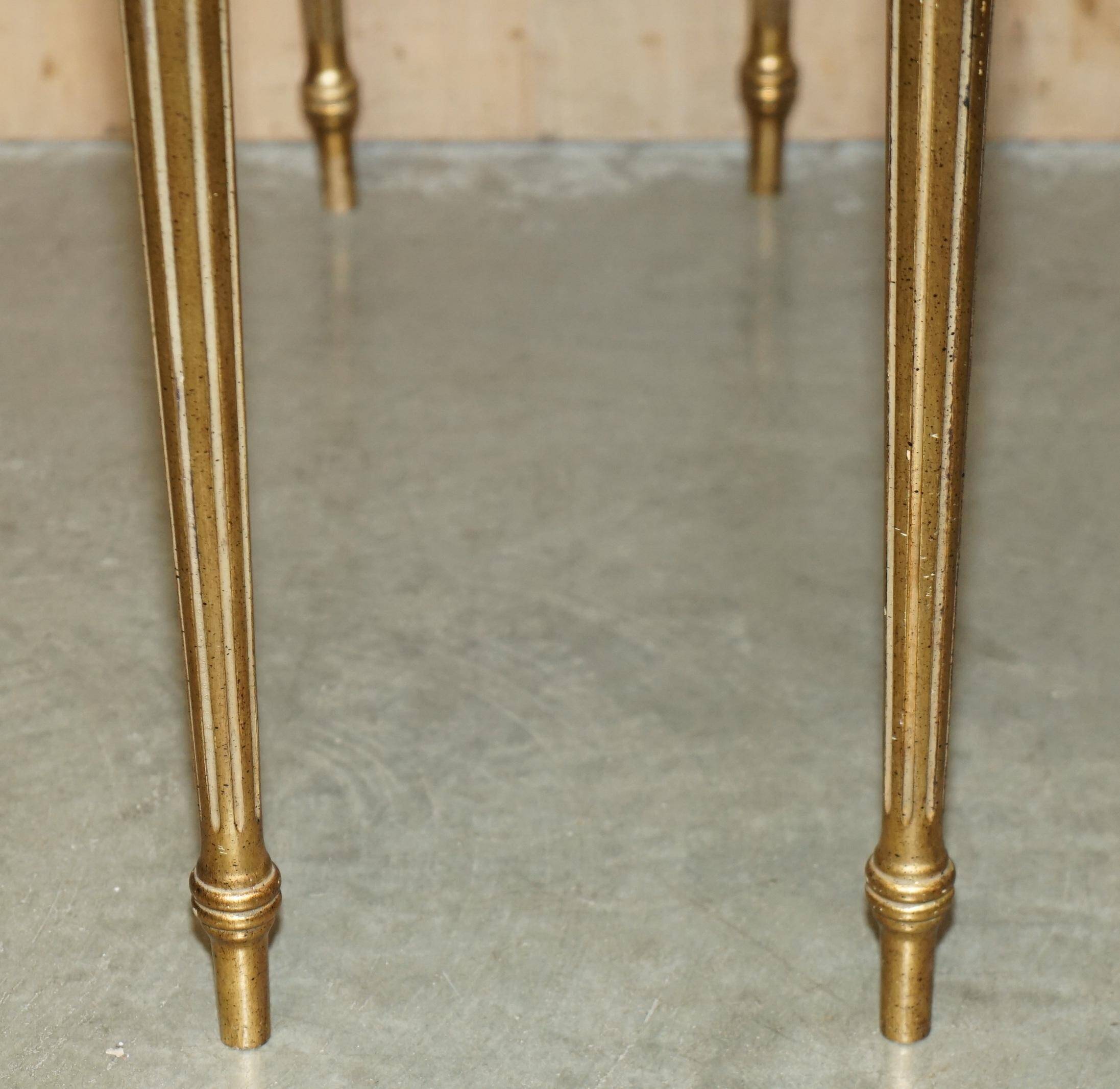 Italian vintage console with a glass mirror top.
