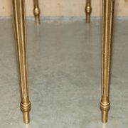 Italian vintage console with a glass mirror top.