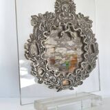 Antique mirror on plexiglass base