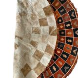 Tuareg carpet in snakeskin / goat leather