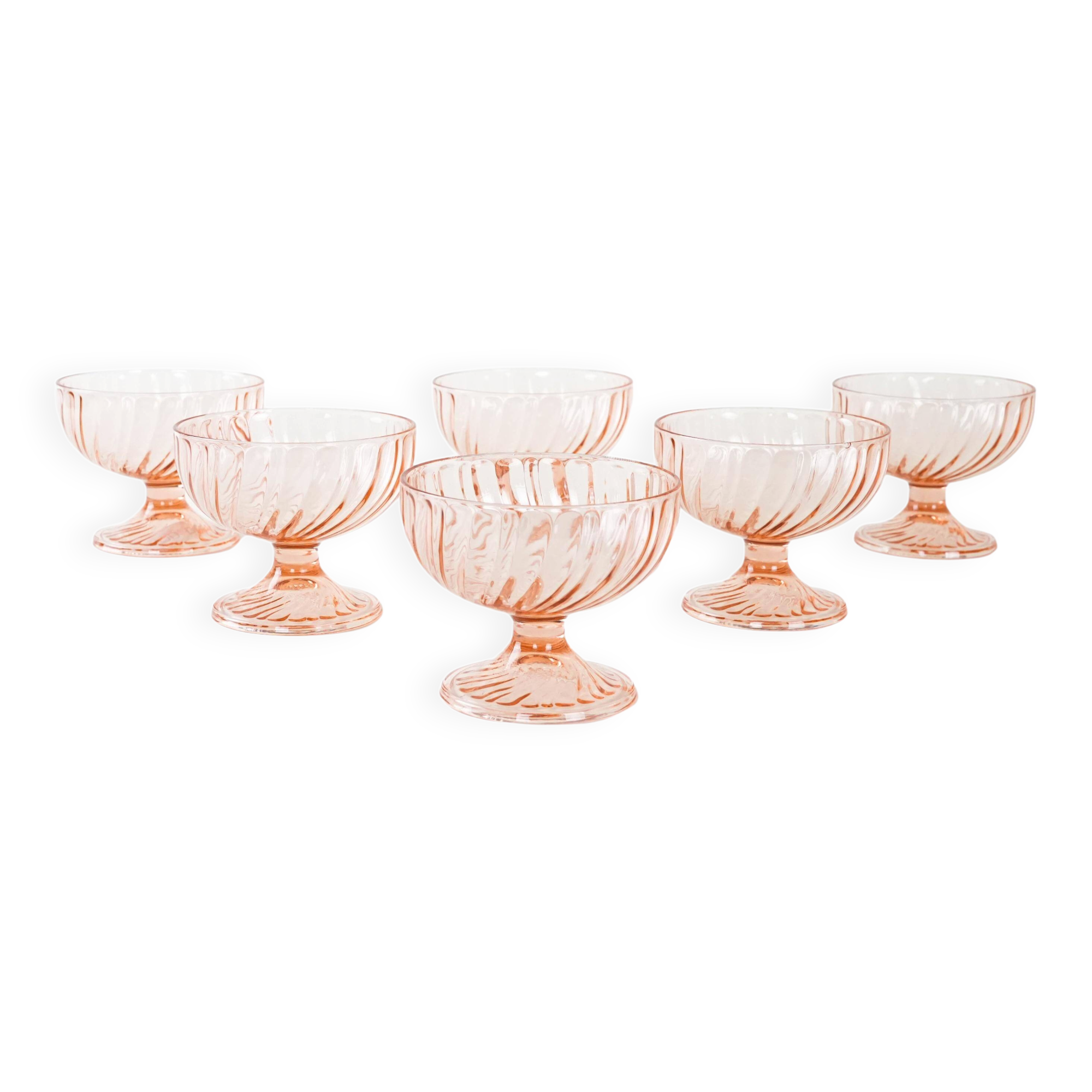 Set of dessert bowls, Italian design, 1970s, production: Italy
