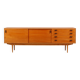 Swedish teak sideboard with leather handles