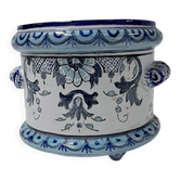 Nevers earthenware cache-pot. 20th century.