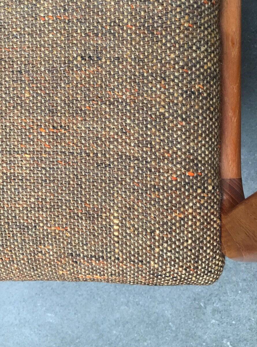 Mid-century model 100 rocking chair in Danish teak by Søren Georg Jensen for Kubus Møbler, 1960s.