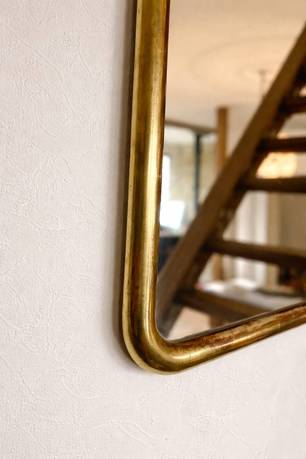 Rectangular mirror gilded with fine gold – vintage –