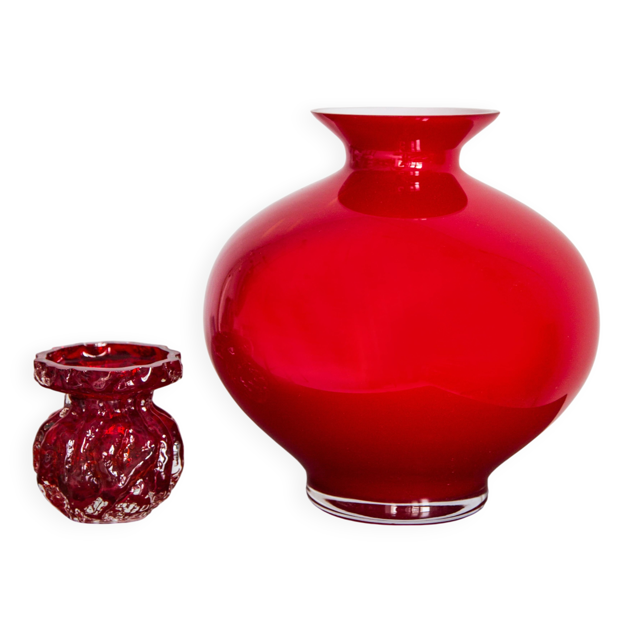Large Vintage Artistic Glass Vase Mid-Century, Tarnowiec, Europe, 1970s