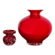 Large Vintage Artistic Glass Vase Mid-Century, Tarnowiec, Europe, 1970s