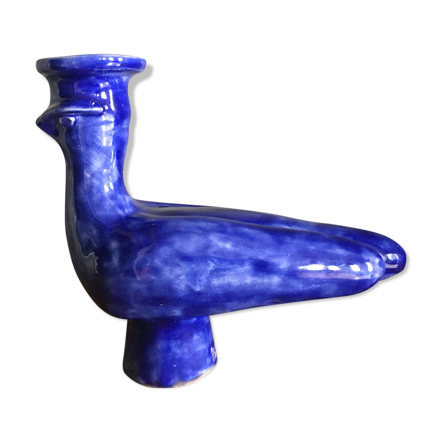 Ceramic zoomorphic candlestick