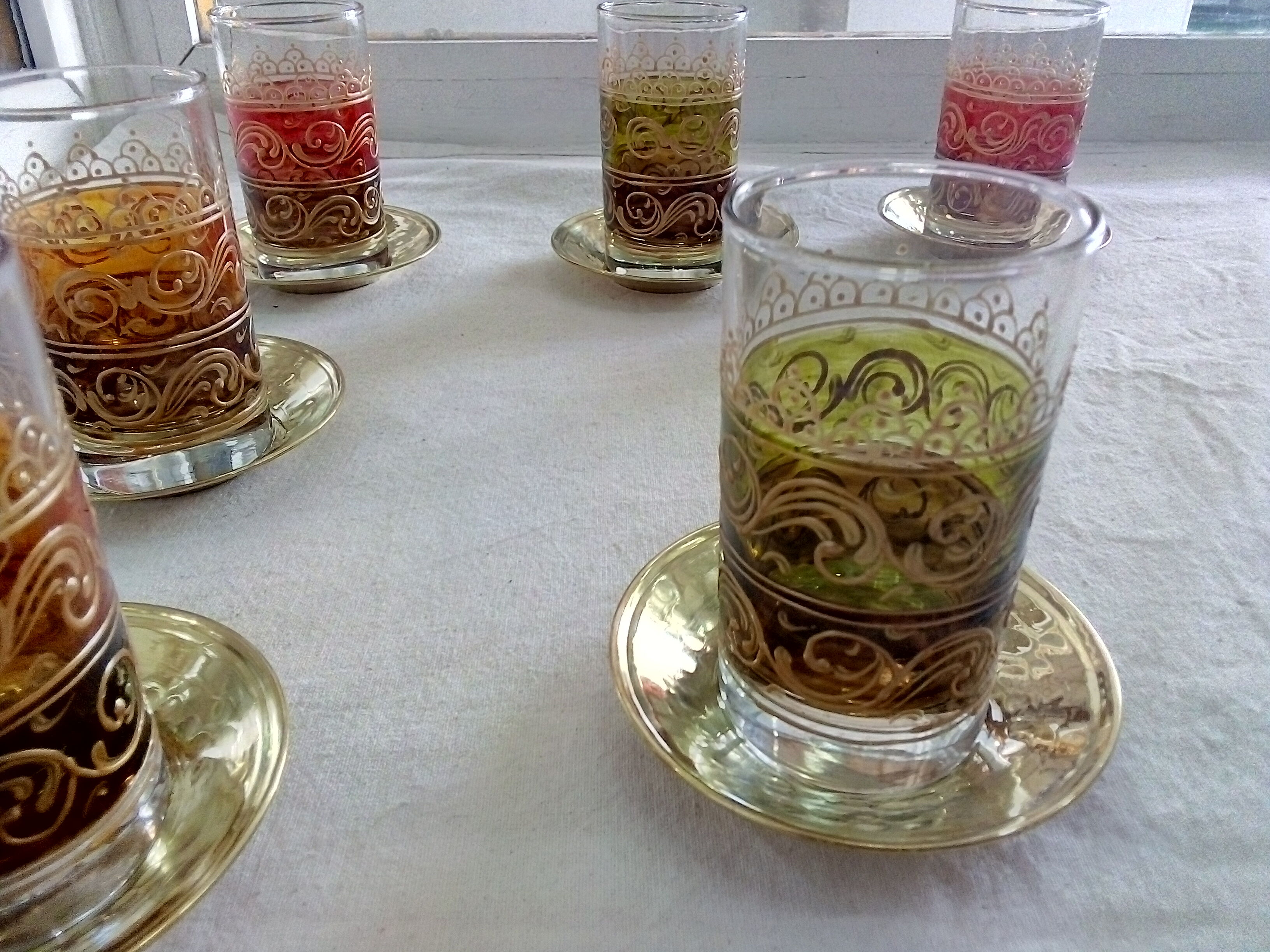 Hand painted turkish tea glasses gift idea