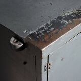 Vintage industrial furniture in wood and metal, Italy, 1960s, original