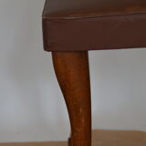 Series of six wooden chairs