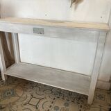 White patinated console