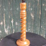 Vintage wooden twist lamp foot