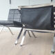 Pair of black leather loung chairs by Hans Eichenberger for Girsberger