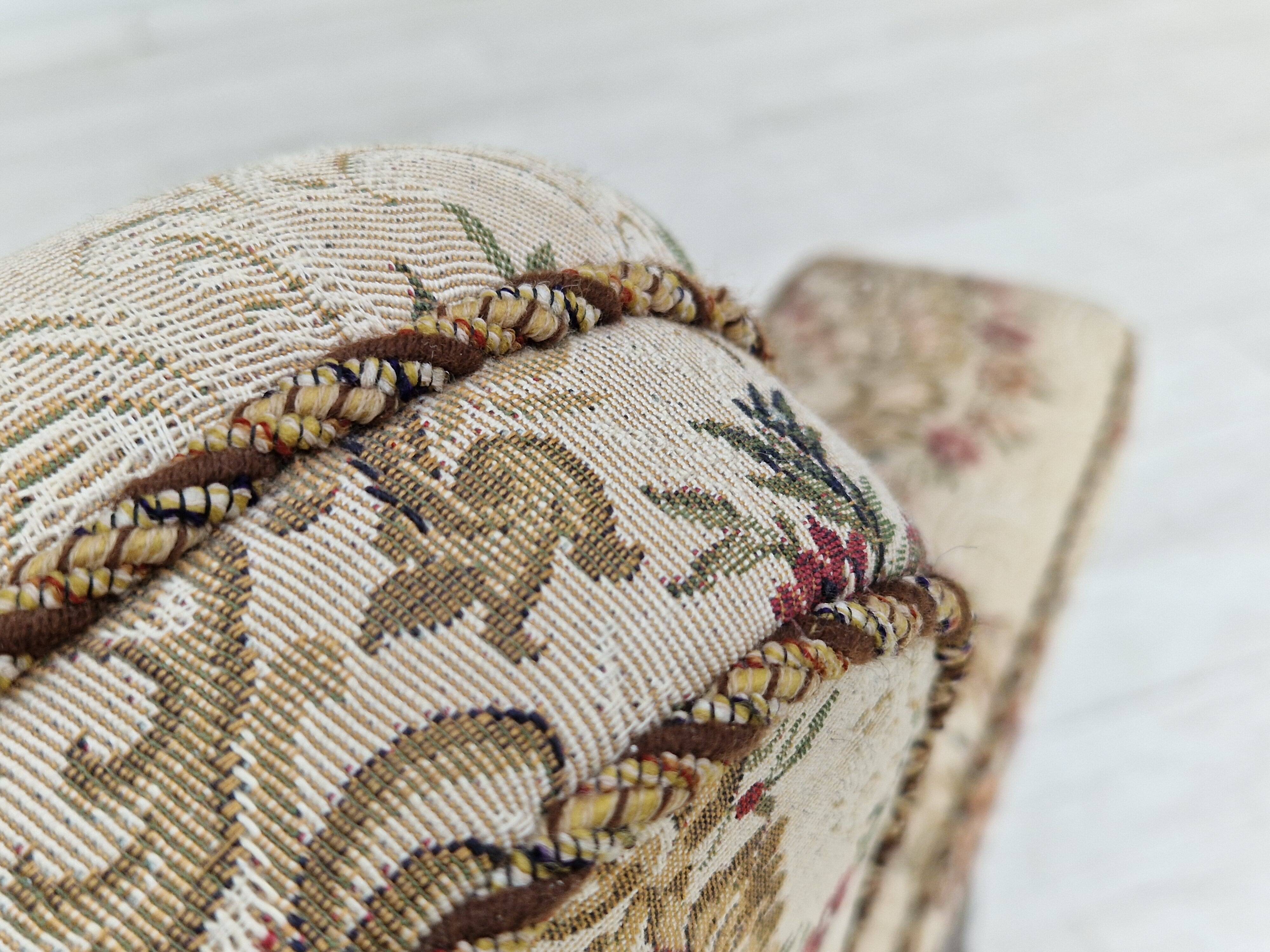 Fauteuil relax danois en tissu années 1950