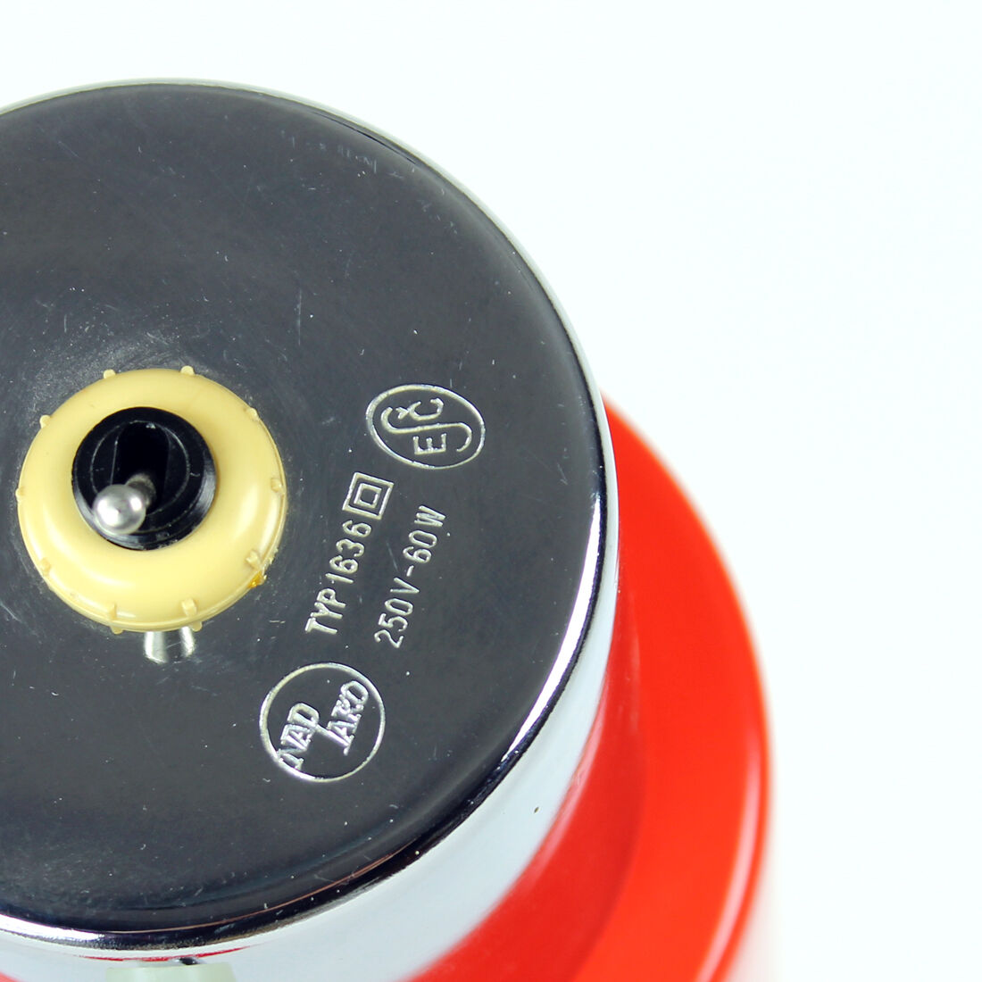 Lampe de table en chrome et métal rouge, par Josef Hurka pour Napako 1960s