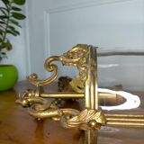 Old lantern glass and metal suspension