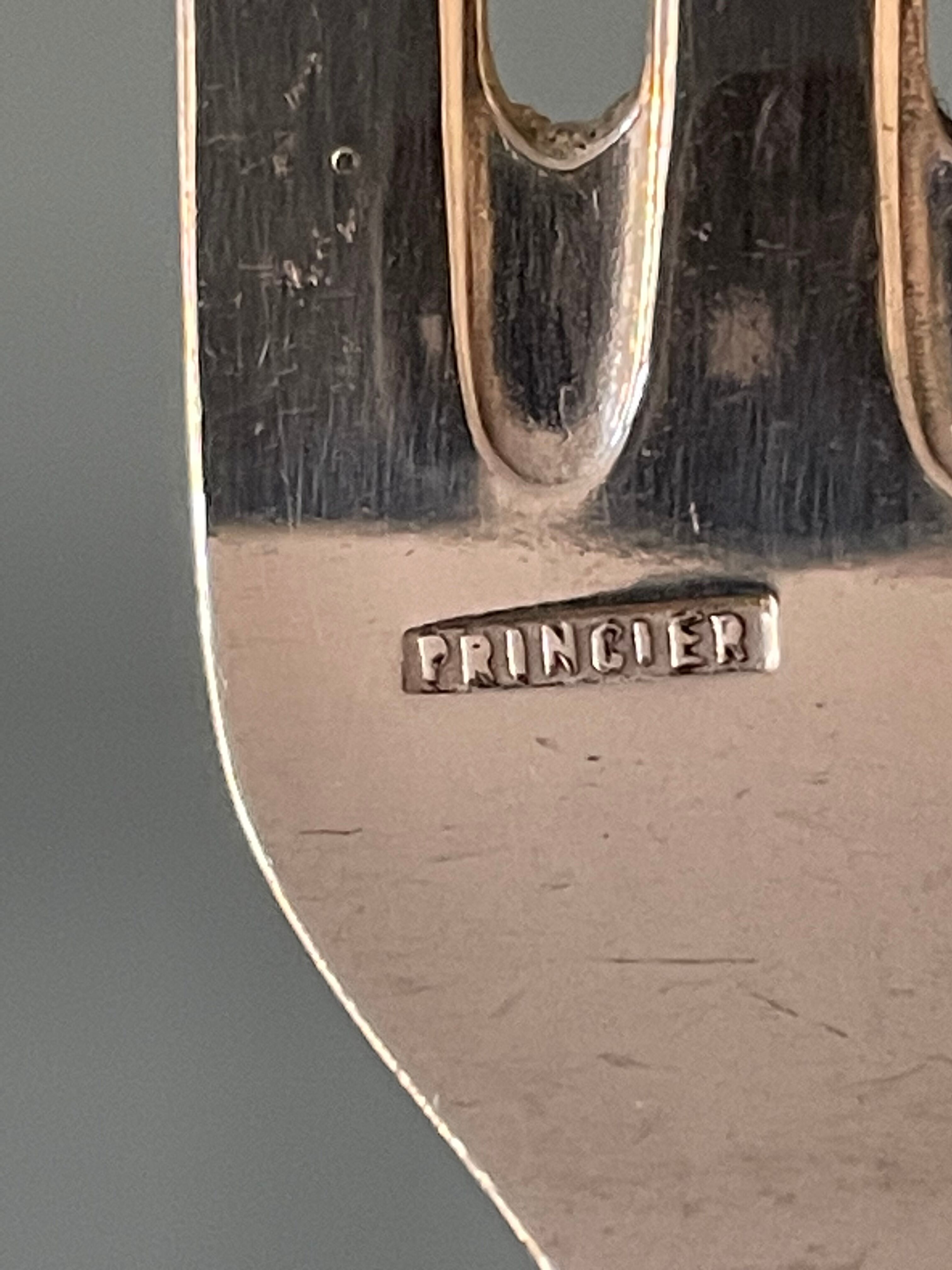 Series of 21 antique silver metal table forks