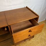 Cabinet de musique en teck rétro des années 50 par Nathan (vers 1960) Un fantastique an