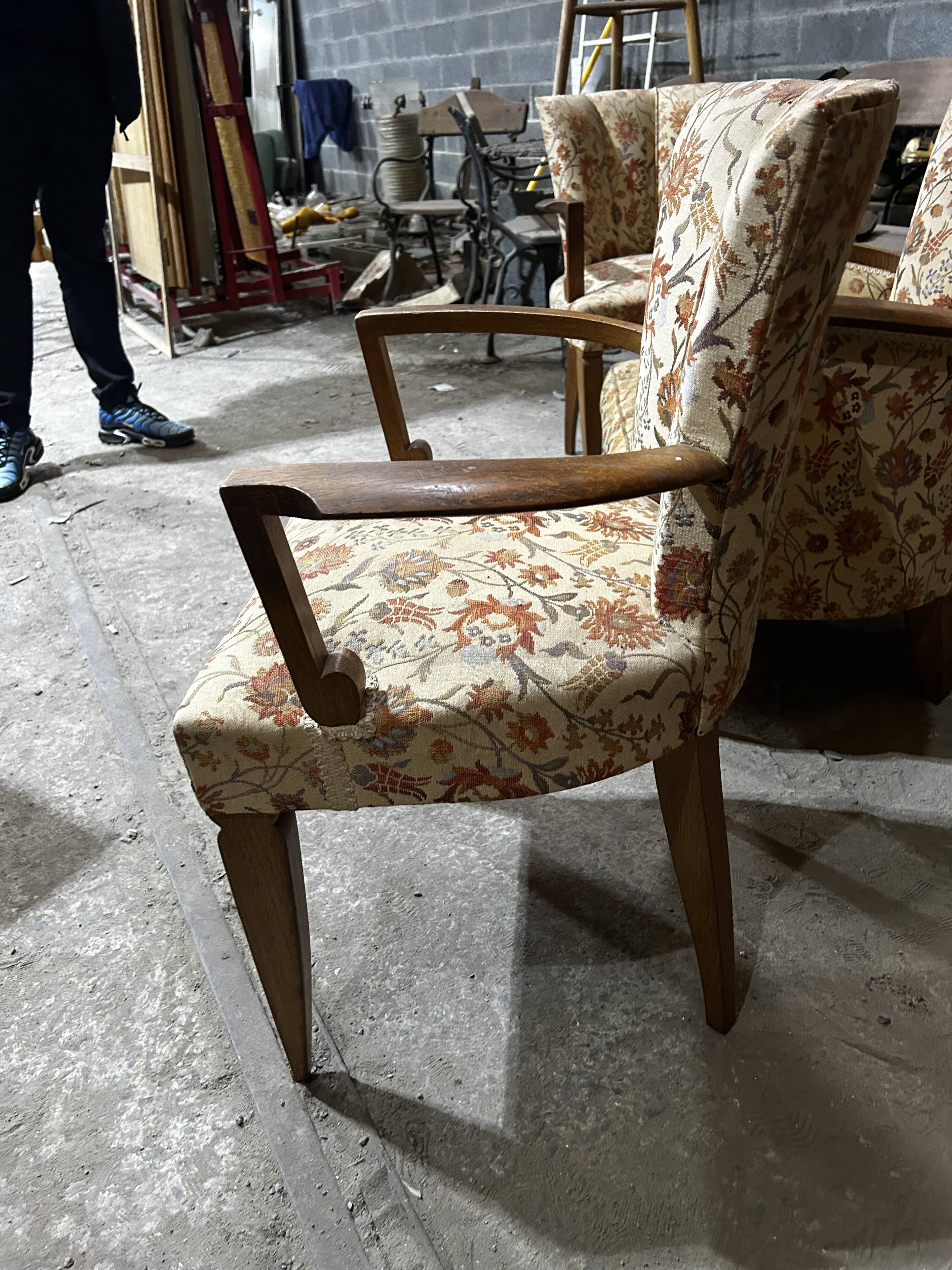 3 Art Deco armchairs, 1940