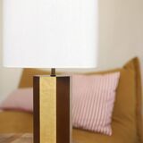 Lampe La Luco finition vernis noyer & or jaune