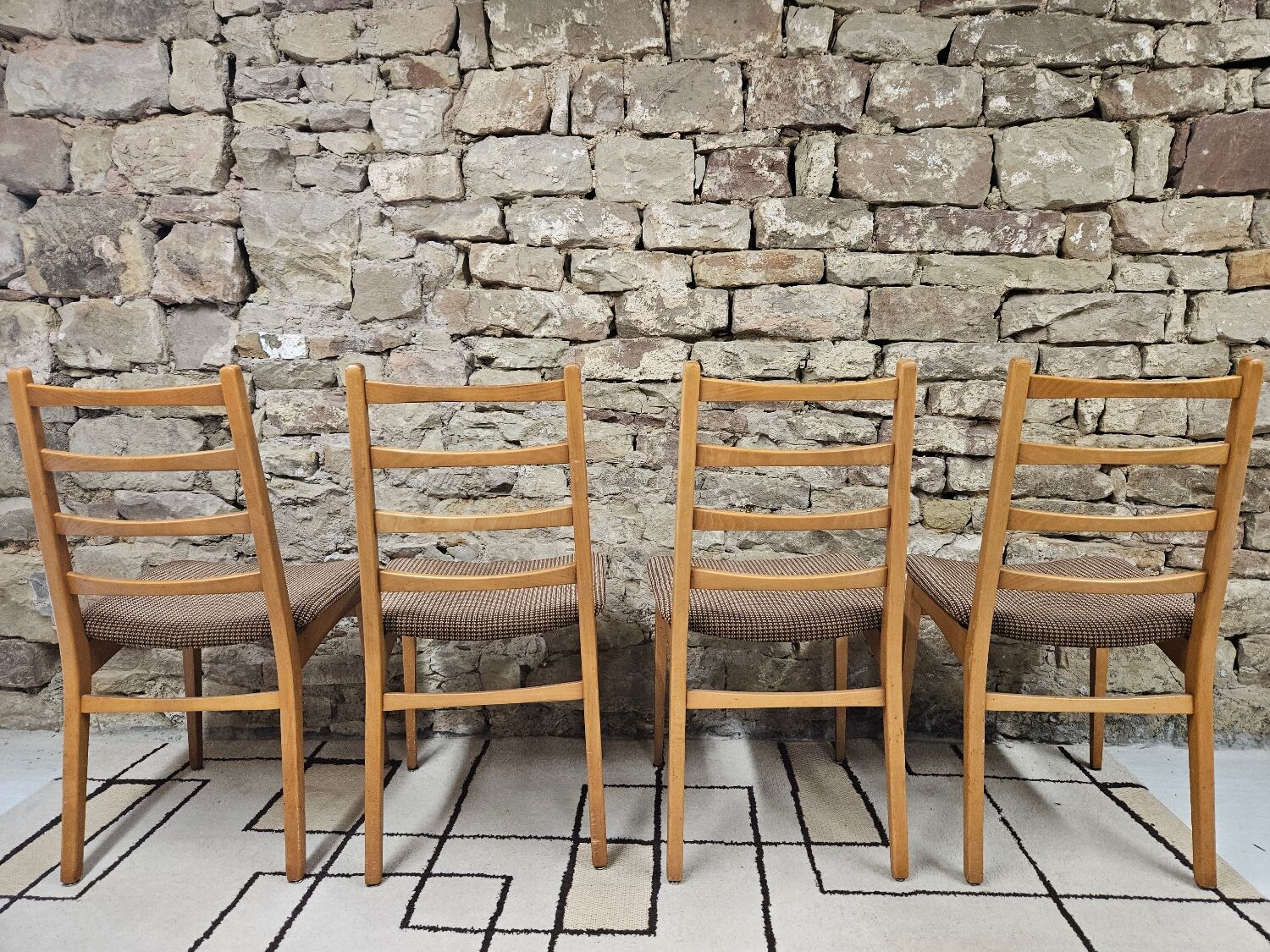 Set of 4 vintage Scandinavian style chairs