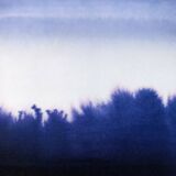 Blue landscape in ink 2