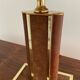 Vintage lamp in leather and gold metal
