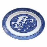 Antique Blue Willow patterned plate: Fenton James Kent, China, circa 1910