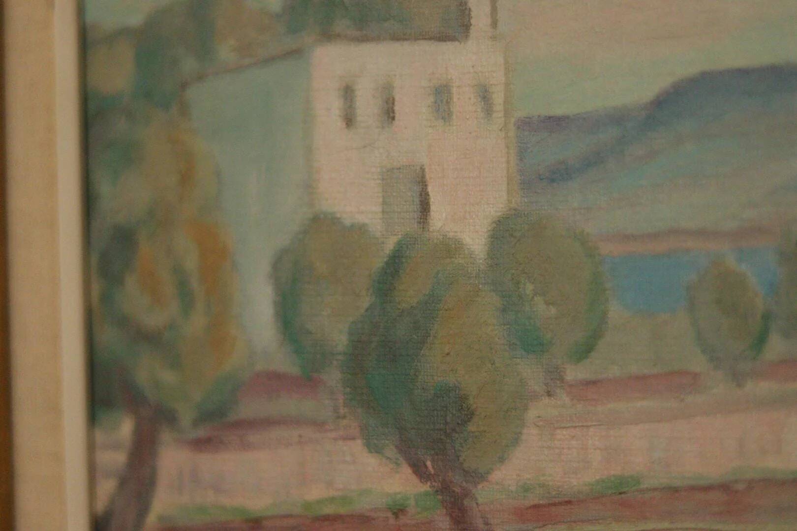 Paysage avec bâtiments par Erik Ulfonberg